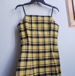 Zaful Yellow Plaid Mini Dress